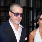 brad pitts girlfriend ines de ramon dons risque bridal inspired ensemble at glitzy f1 premiere 6850cbee27566