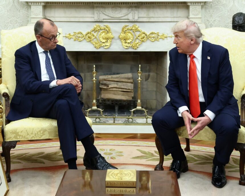 trump scorns merkel legacy during new german chancellors white house visit 68421d05c44b1