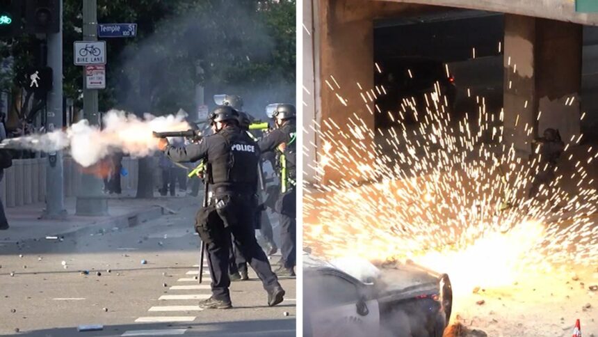 utter chaos ensues in downtown l a during third day of violent protests 6846ed6585335