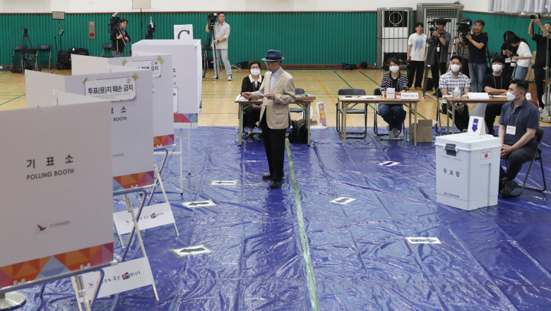 video alegeri prezidentiale in coreea de sud exit poll candidatul de centru stanga lee jae myung este castigatorul detasat al scrutinului 683fc54ef129b