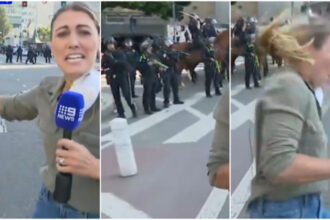 video momentul in care politia din los angeles impusca o jurnalista australiana in timpul unei transmisiuni in direct de la proteste 6846a9f54a609