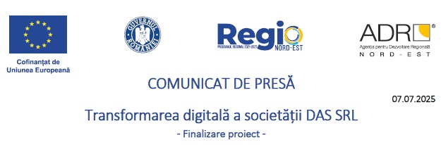 a fost finalizat proiectul transformarea digitala a societatii das srl p 686b49b9b9428