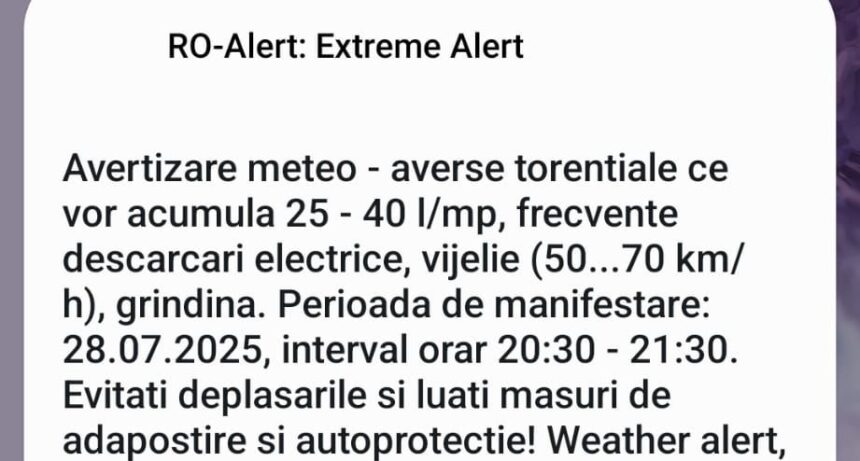 avertizare ro alert averse torentiale descarcari electrice si grindina intre orele 2030 2130 in iasi 6887b3bc552ba