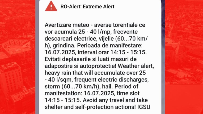 avertizare ro alert ploi torentiale descarcari electrice si grindina in iasi 68778b108e2f9