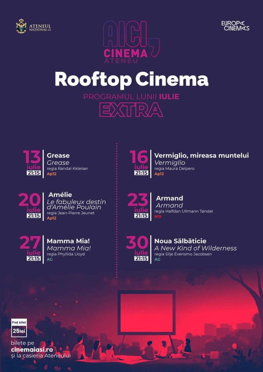 cinema ateneu iasi suplimenteaza proiectiile din luna iulie la rooftop cinema 687000271caa3