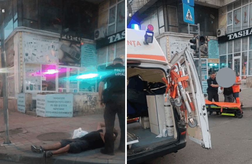 interventie salvatoare a politistilor locali in cazul unei persoane cazute pe strada 688078eb1b065