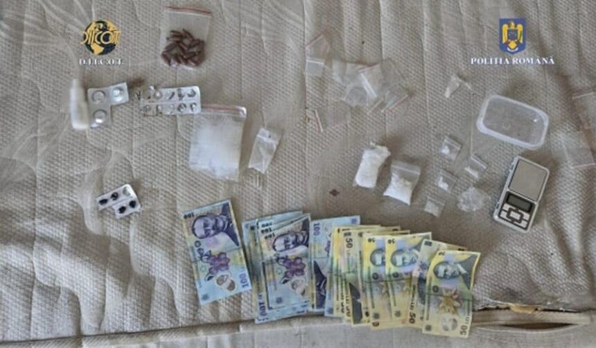 noua persoane cu varste intre 17 si 42 de ani cercetate pentru trafic de droguri politistii au gasit canabis metamfetamina comprimate de alprazolam video 686e428dcba02