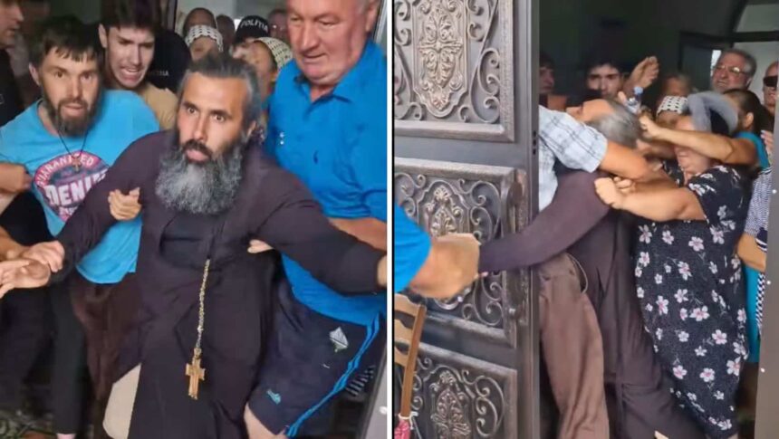 scandal violent la o biserica din republica moldova preotul a fost agresat de enoriasi pentru ca a trecut biserica sub autoritatea patriarhiei romane video 687786fb68511