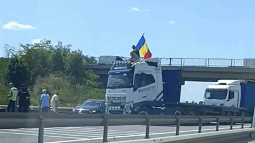 stegarul tirist care a pus camionul de a latul pe a1 si a blocat intrarea in bucuresti a fost retinut de politisti 687e4fdd55f06