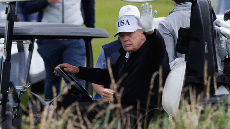 trump pe terenul de golf inaintea intalnirii cu ursula von der leyen agenda discutiilor 688632461b491