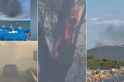 video incendii puternice de vegetatie intr o zona turistica din italia sute de oameni au fost evacuati 6870ca3de14c9