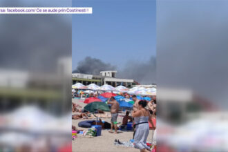 video panica pentru turisti la costinesti un incendiu de vegetatie a izbucnit langa plaja 6884e9f691238