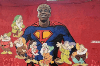 o pictura murala a lui lamine yamal vandalizata la barcelona cei sapte pitici adaugati langa starul spaniol 6890a04c759b4