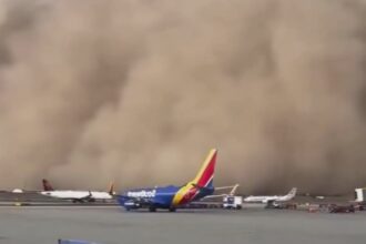 orasul phoenix din arizona lovit de o furtuna masiva de nisip circulatia rutiera si zborurile puternic afectate pene de curent pe scara larga video 68adc4db2210d