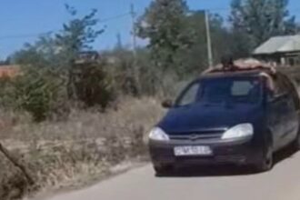 tanar filmat in timp ce sta agatat de capota unei masini aflate in mers autoritatile au fost sesizate video 68b2324a67c41