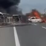 tragedie pe o autostrada din grecia trei morti si doi raniti dupa ce un camion a intrat in doua masini care au luat foc 68a31bf638f20