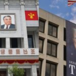 trump si a pus un portret imens pe o cladire publica democratii au luat foc multumim gloriosului conducator 68adf5261fe66