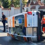 ambulanta in misiune rasturnata pe sosea doi raniti impact violent la piata leu din capitala 68c68d2c7ab09