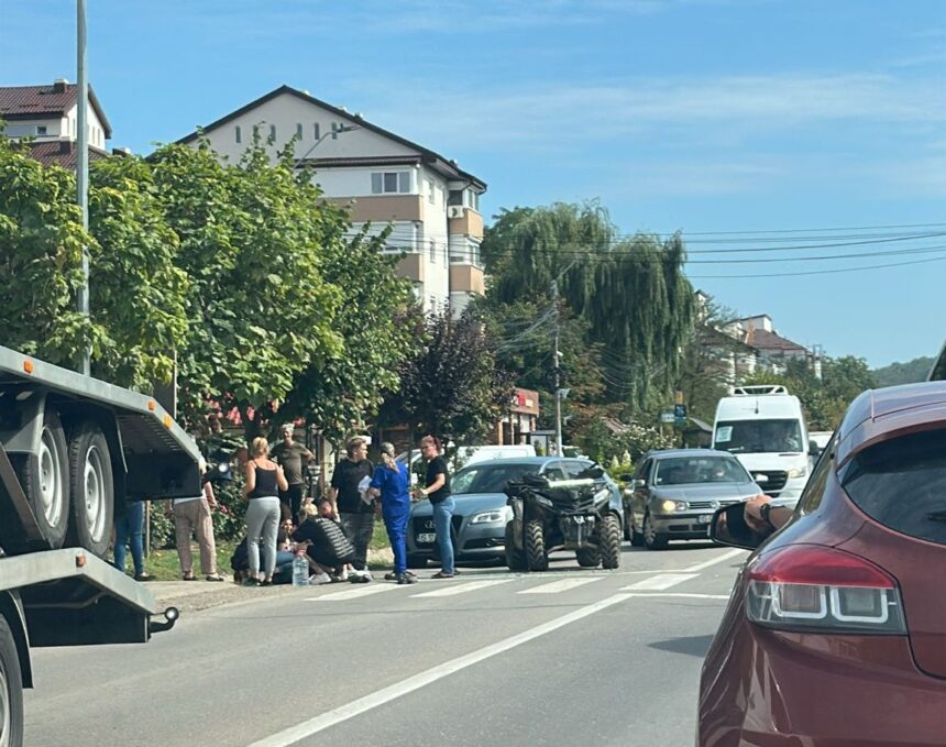 o gravida a fost ranita intr un accident produs intre un atv condus de sotul ei si un autoturism 68c578324032c