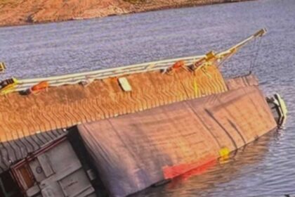 un bac s a scufundat in dunare dupa ce un camion cu floarea soarelui a ajuns la bord victimele au sarit din ambarcatiune 68b8c9cd46b3e