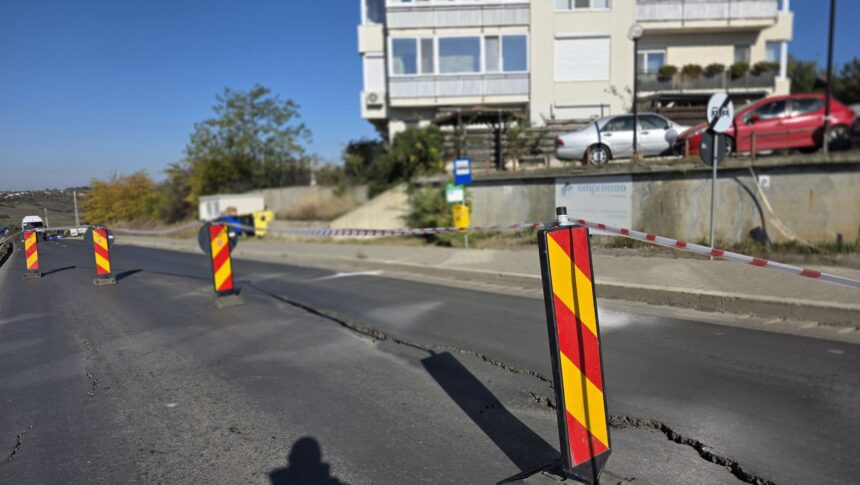 foto tronson de drum izolat dupa o noua surpare in zona breazu autoritatile intervin dupa sesizarea zdi 68f79d68e4674
