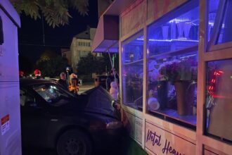 foto video o masina scapata de sub control a intrat pe trotuar si s a izbit intr o florarie pe soseaua nicolina 68ed2d74eb0c0