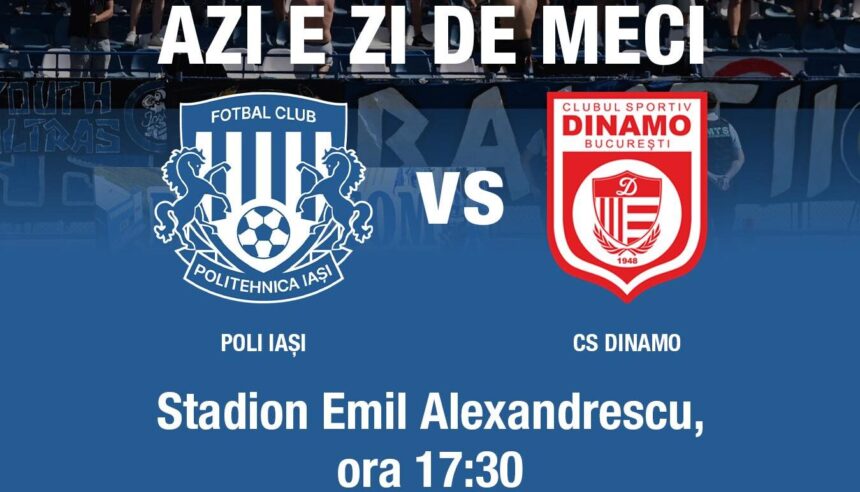 live text meci de fotbal politehnica iasi cs dinamo bucuresti ora 1730 in etapa a x a a ligii a ii a scor 00 68f253bde7733