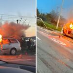 o masina a luat foc pe directia dinspre mall moldova spre oras traficul este blocat 68ea7fe4cbba8