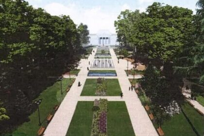 parcul din fata teatrului va fi inaugurat sambata va dispune de fantana interactiva fantani cu cascada si gradena circulara 68e857fa9b2c4