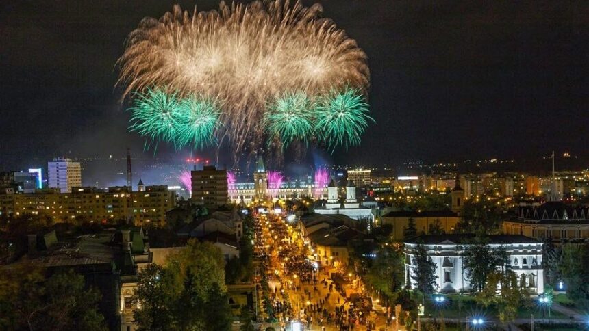 scena concertului de la palatul culturii montata cu 500 000 lei din bugetul local 68e9ace44a8a4