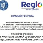 a fost finalizat proiectul sistem de avertizare seismica cu deblocarea automata a usilor de intrare prevazute cu interfon p 6912e35e1b753