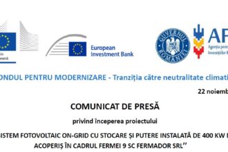 a inceput derularea proiectului instalare sistem fotovoltaic on grid cu stocare si putere instalata de 400 kw montat pe acoperis in cadrul fermei 9 sc fermador srl p 69214b61e93ec