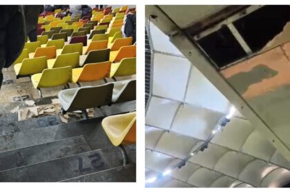 arena nationala se dezmembreaza bucati din tavan la doi pasi sa cada pe spectatori la meciul dinamo otelul 692b55499e08d