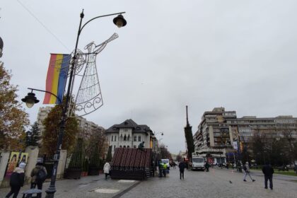 bradul de craciun este instalat pe pietonal foto 691ed2953064c