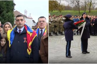 george simion aplaudat de oameni la alba iulia momentul depunerii coroanei din partea lui nicusor dan huiduit video 692c46b4ea926