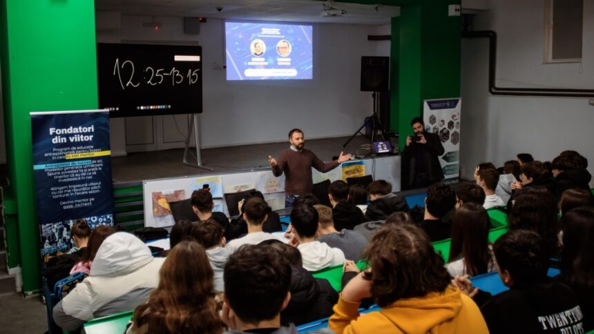 liceenii au intalnit lideri din lumea tech lectii de antreprenoriat direct de la profesionisti la liceul de informatica grigore moisil din iasi 69168df204152
