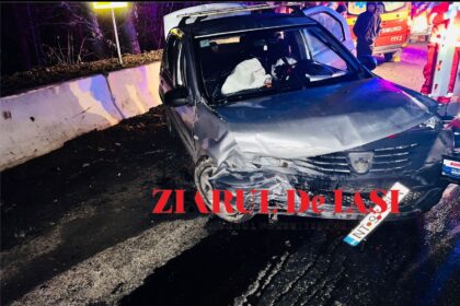 primul accident la bordea chiar dupa montarea parapetilor sofer ranit dupa ce a lovit betonul in plin 69268dbd26561