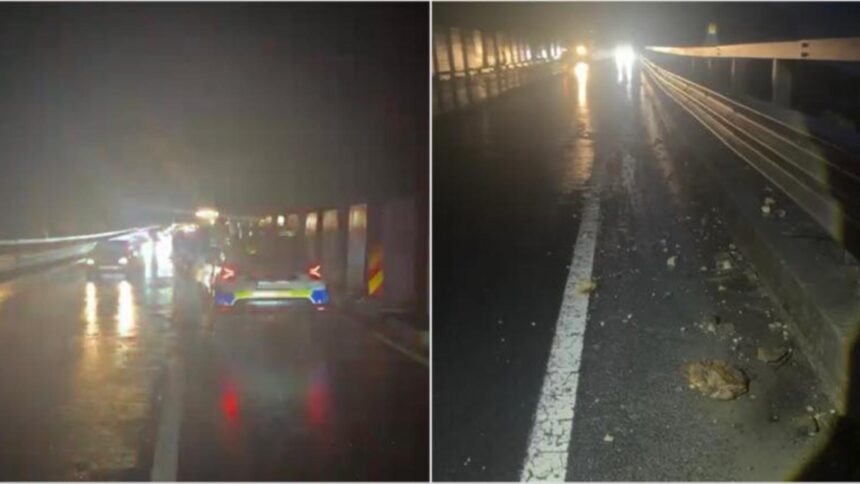 valea oltului bombardata de o ploaie de bolovani care a cazut pe sosea la boita video 692b391bd9858