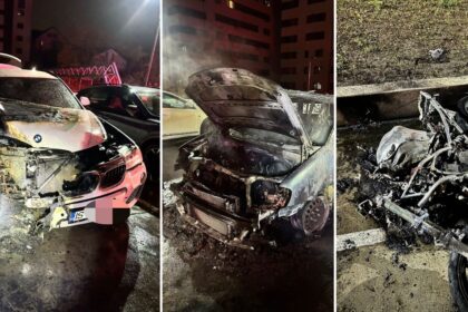 video mai multe masini s au facut scrum in parcarea unui bloc din rediu 690705e2d6943