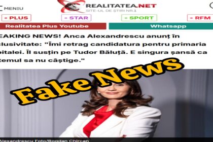 anca alexandrescu si realitatea net victimele unui fals grosolan un fake news lansat pe x anunta retragerea candidatei independente foto 69330f70017c1