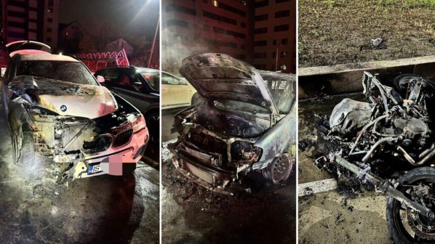 doi arestati dupa incendiul care a facut scrum mai multe masini in complexul contemporan din rediu focul a fost pus intentionat 694a701f21fcf