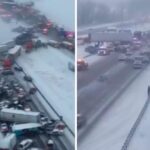 haos pe o autostrada din indiana 45 de vehicule implicate intr un carambol urias 692da43a57fc8