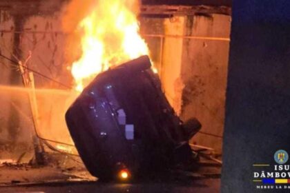 masina rasturnata si cuprinsa de flacari la gaiesti doi tineri au murit carbonizati dupa impactul violent 6954cd531865e