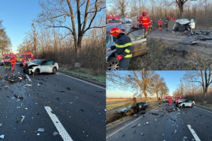 trafic blocat pe dn1 in judetul bihor trei persoane ranite dupa ce doua masini s au ciocnit violent 69525b87c1cdc