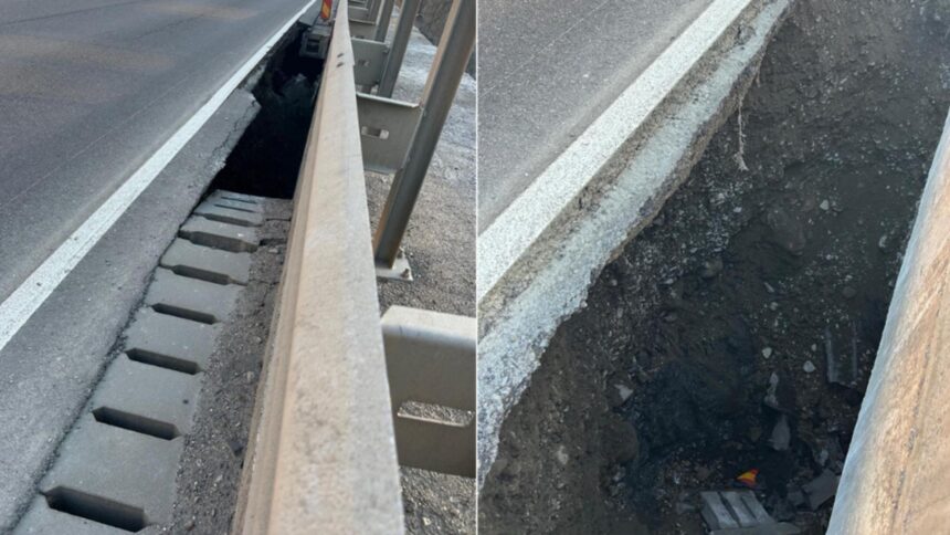 trafic restrictionat pe dn1 spre valea prahovei din cauza unei surpari sub carosabil 69418c7018312