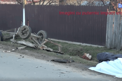 un barbat a decedat dupa ce caruta in care se afla a fost spulberata de o dubita 69425ef638e68