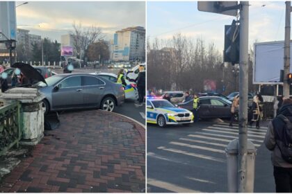 accident demn de cascadorii rasului in capitala o masina a lovit podul peste raul dambovita si a aterizat pe trotuar 697b0d775200f