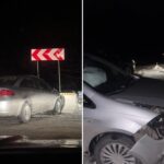 accident din cauza carosabilului alunecos o masina s a infipt in parapet la bordea 6963f40e46d55