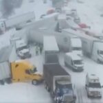 carambol cu peste 100 de masini pe o autostrada din sua imagini teribile cu zeci de vehicule zdrobite video 696f7d95e8f6a