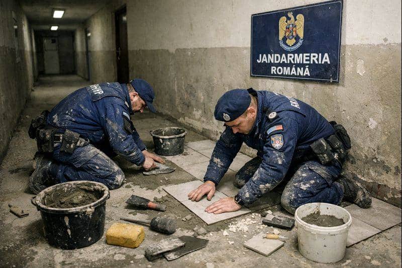 jandarmi transformati in faiantari subofiteri din constanta acuza conducerea ca ii obliga sa monteze gresie in unitate 695b9d7681a4c